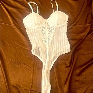 White Lace Bodysuit - never worn!
